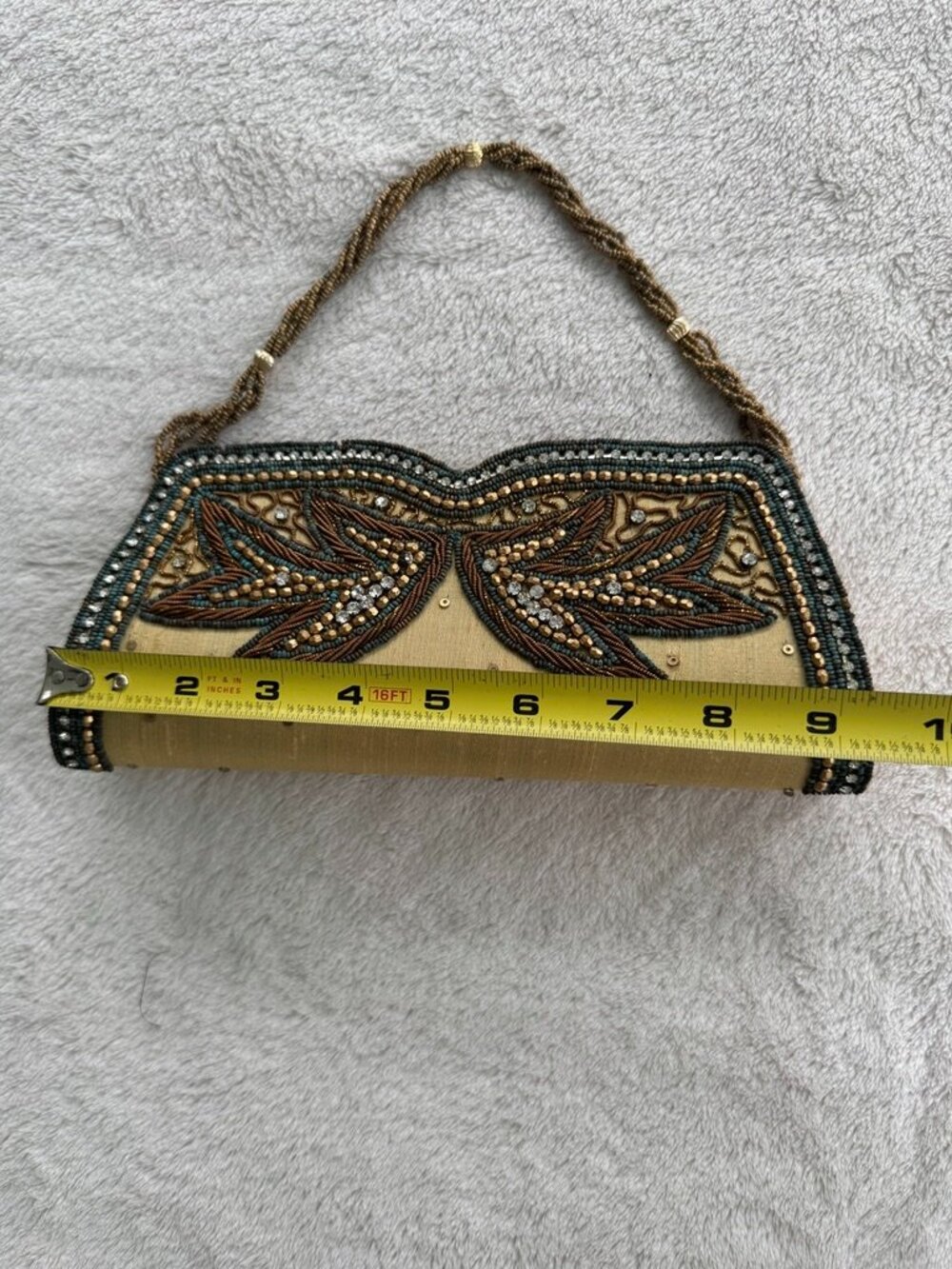 Beaded Rhinestone Mini Handbag - Picture 10 of 12